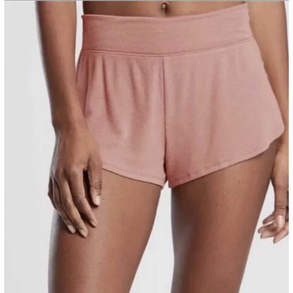 Athleta Pull-on Well Rested Rib Sleep Short in Pink Size L Brand New With Tags - Picture 2 of 3